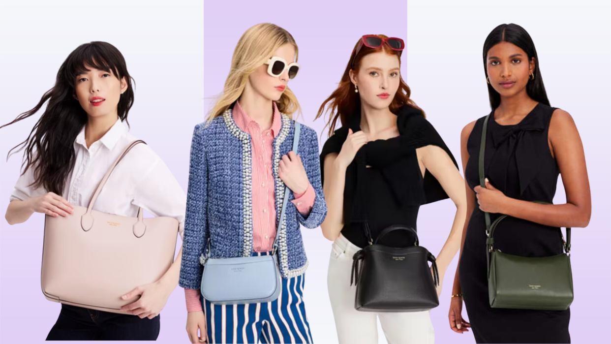 Four models with Kate Spade handbags