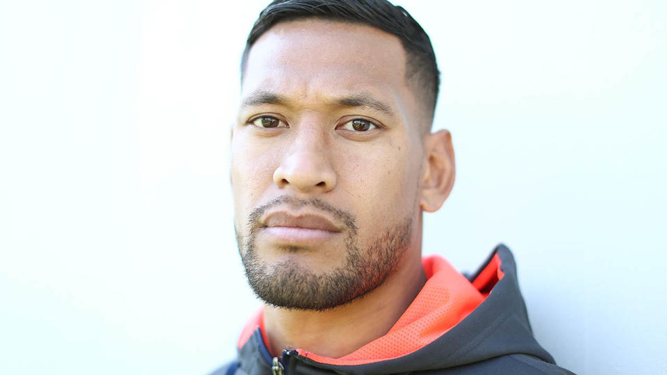 Israel Folau has thanked his supporters.  (Photo by Mark Metcalfe/Getty Images)