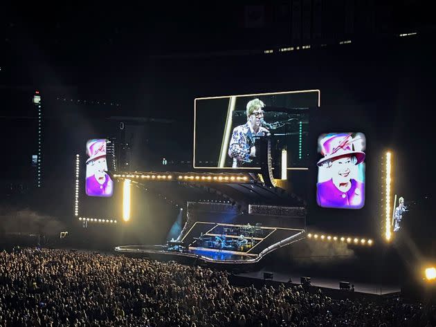 Elton John told the crowd that Queen Elizabeth II's 