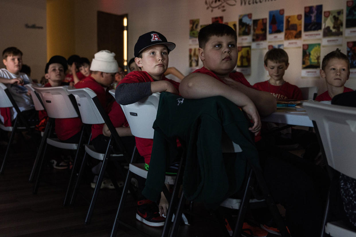 Kids that are part of LifeWise Academy (Maddie McGarvey for NBC News)