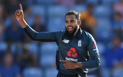 Adil Rashid bowls  - Credit: Getty Images