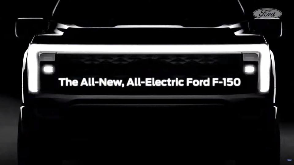 ford f 150 electric teaser