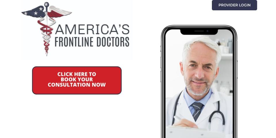 SpeakWithAnMD.com, where you can book a $90 consultation with America's Frontline Doctors.