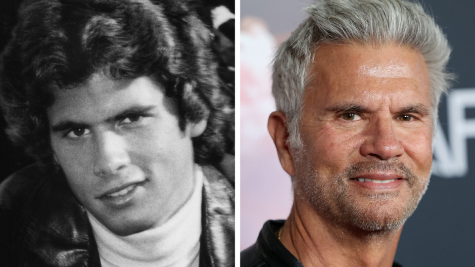 Lorenzo Lamas from 'Falcons Crest.' Left: 1980; Right: 2022