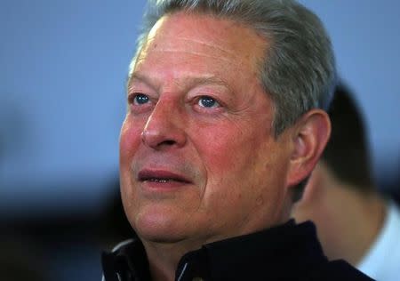 Former U.S. vice-president Al Gore looks on before the Crystal Awards Ceremony at the annual meeting of the World Economic Forum (WEF) 2014 in Davos January 21, 2014. REUTERS/Denis Balibouse