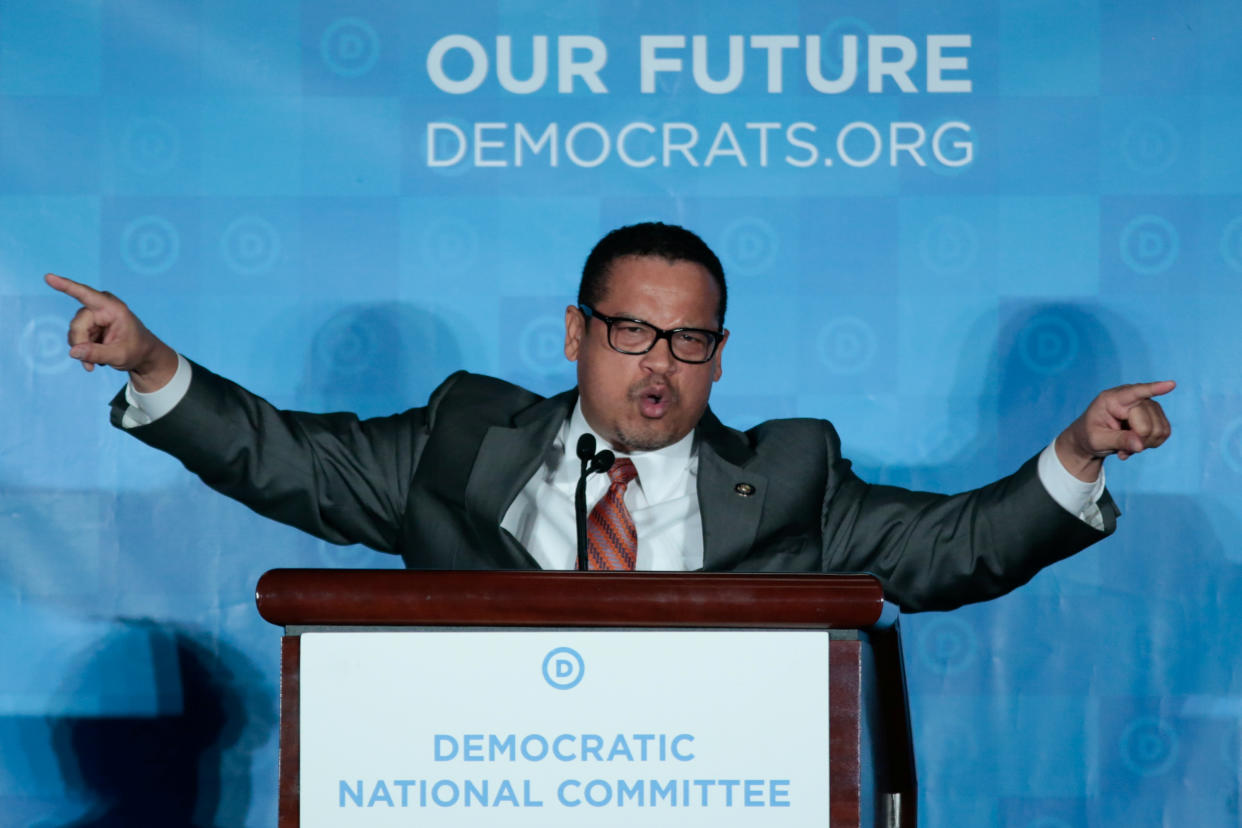 Rep. Keith Ellison at the Democratic National Committee winter meeting in Atlanta in 2017. (Photo: Chris Berry/Reuters)