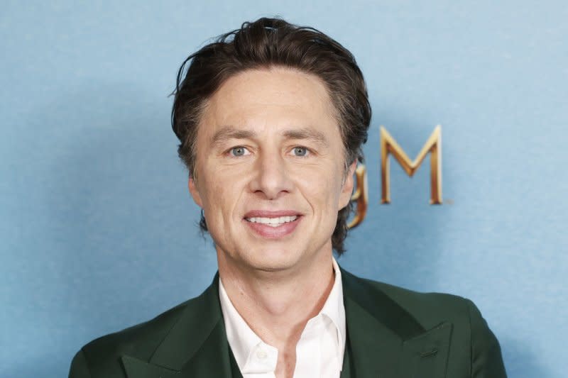 Zach Braff arrives on the red carpet at MGM's "A Good Person" New York screening at Metrograph on March 20, 2023. The actor turns 49 on April 6. Photo by John Angelillo/UPI