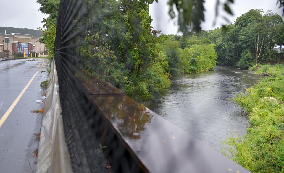 According to the city’s chief communication officer, “Combined sewer system overflow, which occurred due to the heavy, prolonged rain that exceeded system capacity, (occurred) at outfall #001 behind Walmart, Tobias Boland Way,” Tuesday. The Blackstone River was very high behind Walmart.