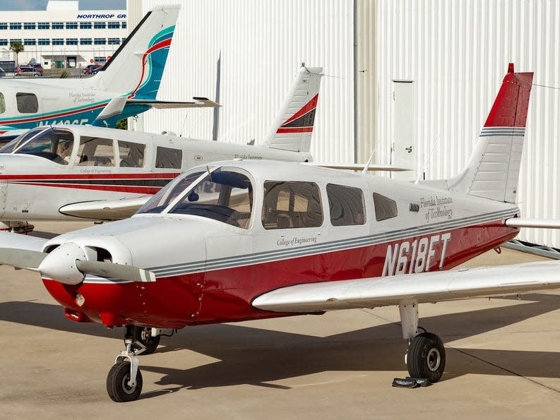 Florida Tech flight school single-engine planes.