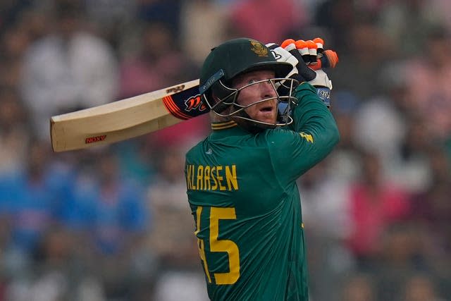 South Africa’s Heinrich Klaasen bats