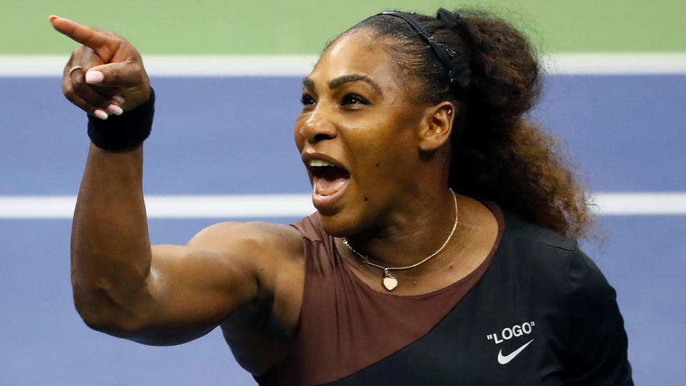 Serena Williams has copped a US$17,000 fine over her outbursts in the US Open final. Pic: Getty