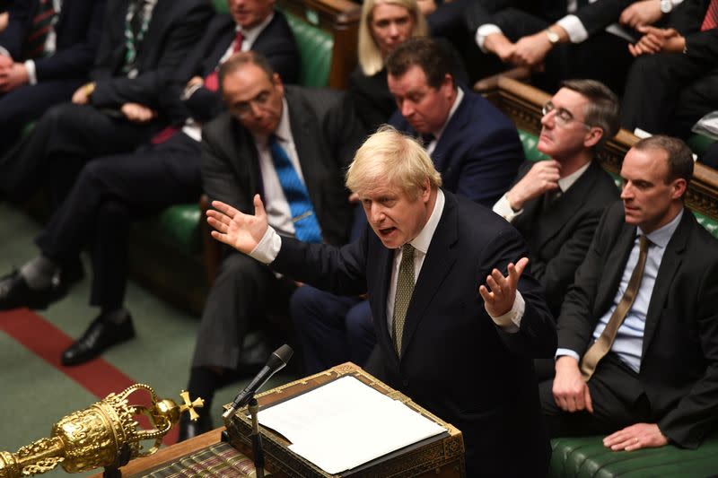 Debate on the Queen's Speech in the House of Commons Chamber, in London