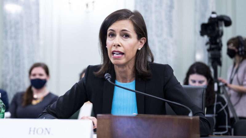 FCC Chair Jessica Rosenworcel testifies at a hearing of the Senate Committee on Commerce, Science, and Transportation