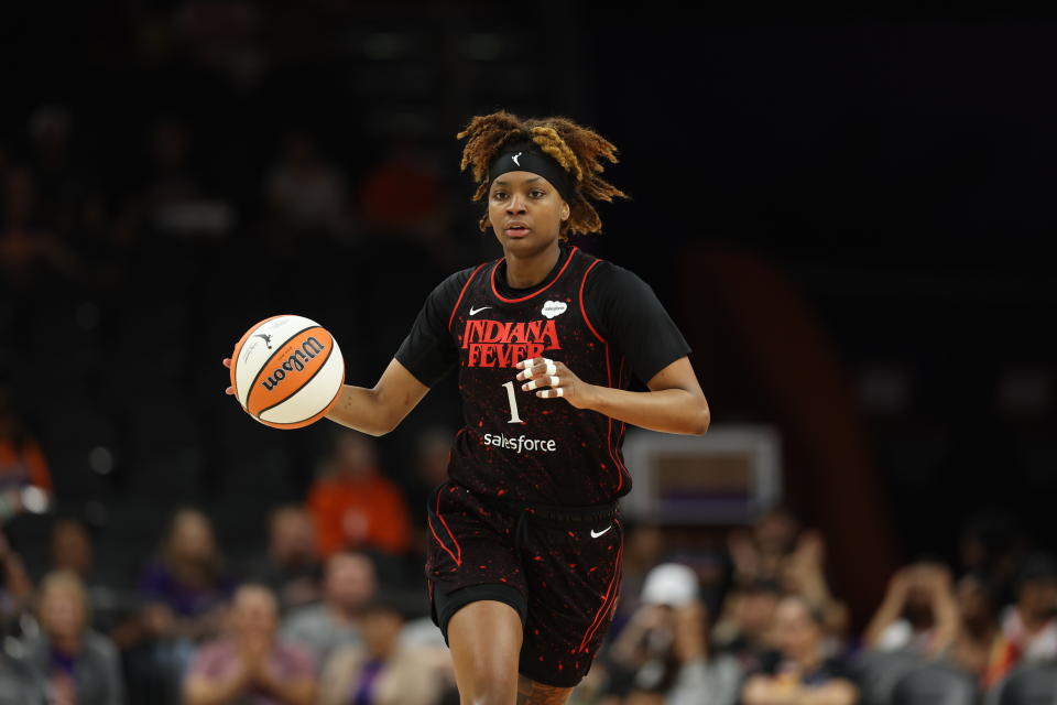 Indiana Fever&#39;s NaLyssa Smith will participate in Athletes Unlimited between her first and second WNBA seasons. (Christian Petersen/Getty Images)