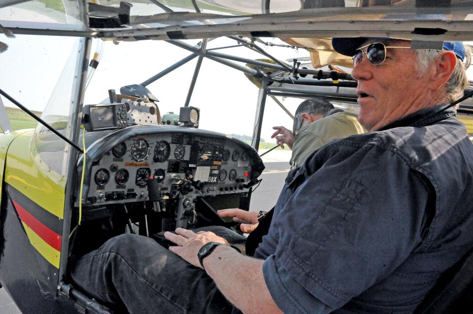 Jack Doyle said he flew his first plane at the age of 15. He came to Saturday's fly-in event at the Wayne County Airport in his RANS 6 kit plane that he bought in 2006.