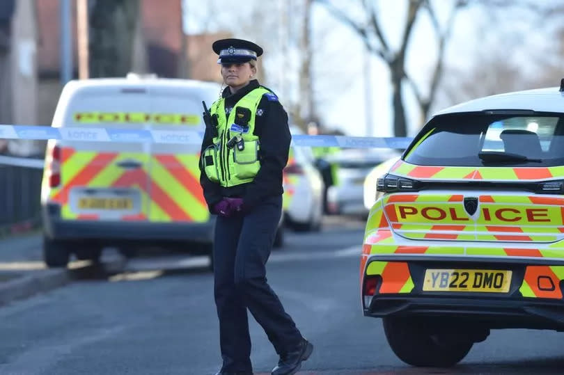 Police cordoned off Walpole Road after three children were stabbed in a house