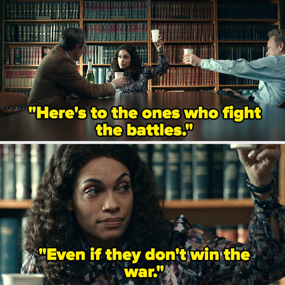 "Here's to the ones who fight the battles. Even if they don't win the war."