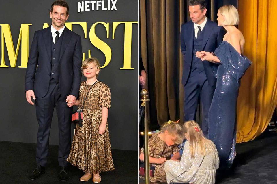 <p>Axelle/Bauer-Griffin/FilmMagic; affinitypicture/BACKGRID</p> Bradley Cooper and daughter Lea; Lea De Seine Shayk Cooper, Bradley Cooper and Carey Mulligan