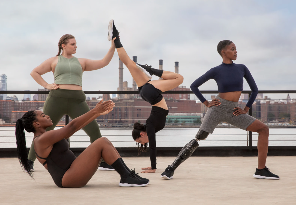 Models wearing Thinx's period-proof activewear range