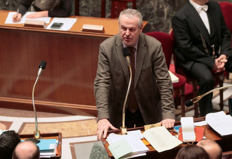 Rapporteur of the Constitution reform bill, Dominique Raimbourg, addresses the French National Assembly on Article 2 in Paris on February 9, 2016