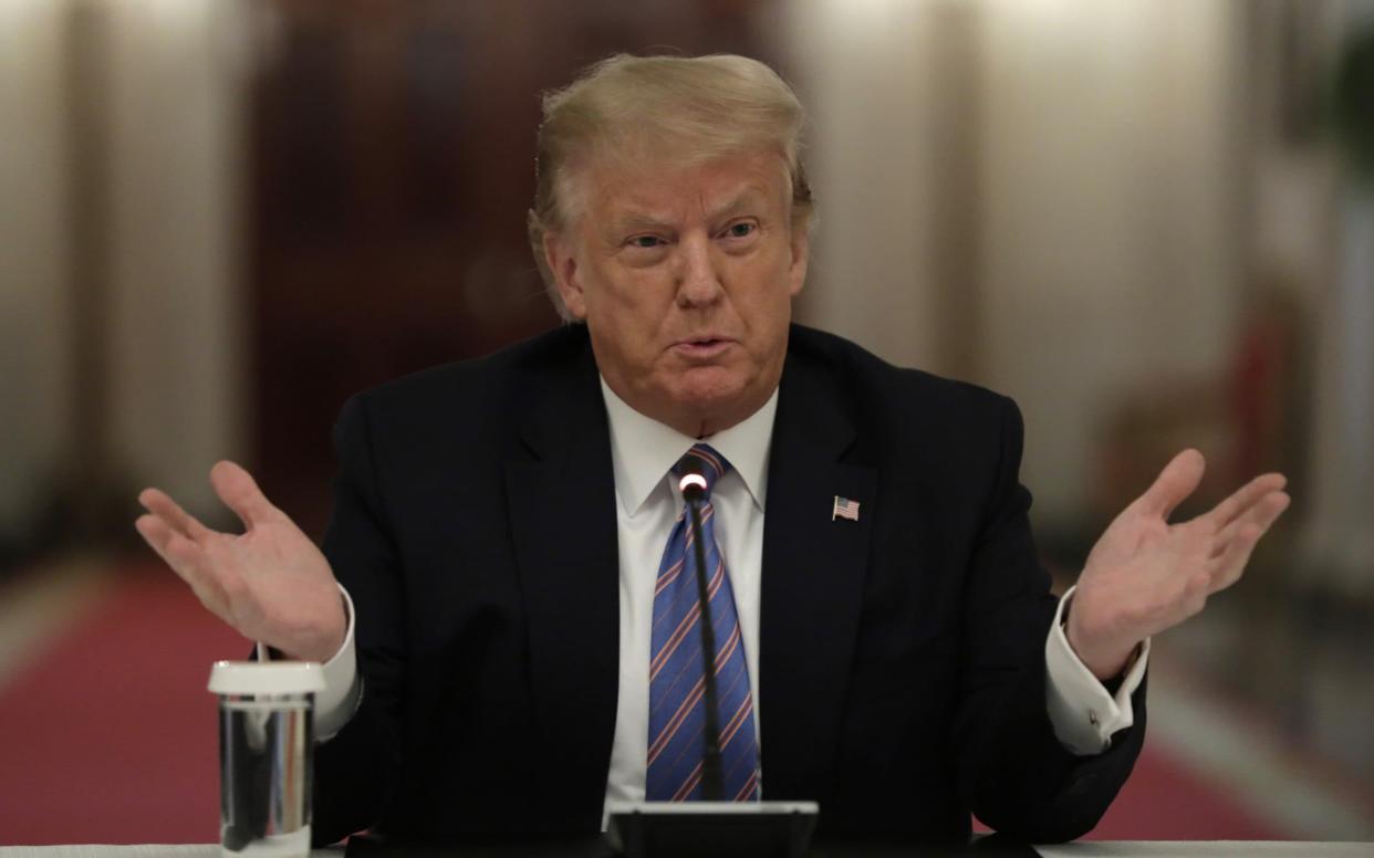 Donald Trump speaks during a press conference in Washington - Yuri Gripas/POOL/EPA-EFE/Shutterstock 