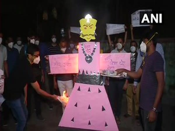 A visual from the protest of the doctors in Delhi on Sunday. 