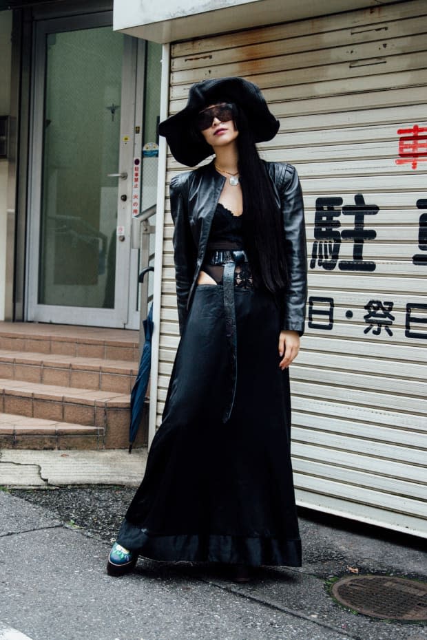 <p>On the street at Tokyo Fashion Week Spring 2020. Photo: Emily Malan/Fashionista</p>
