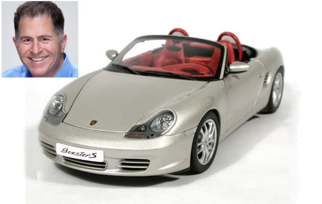 Billionaire Michael Dell drives a cool 2004 Porsche Boxter.