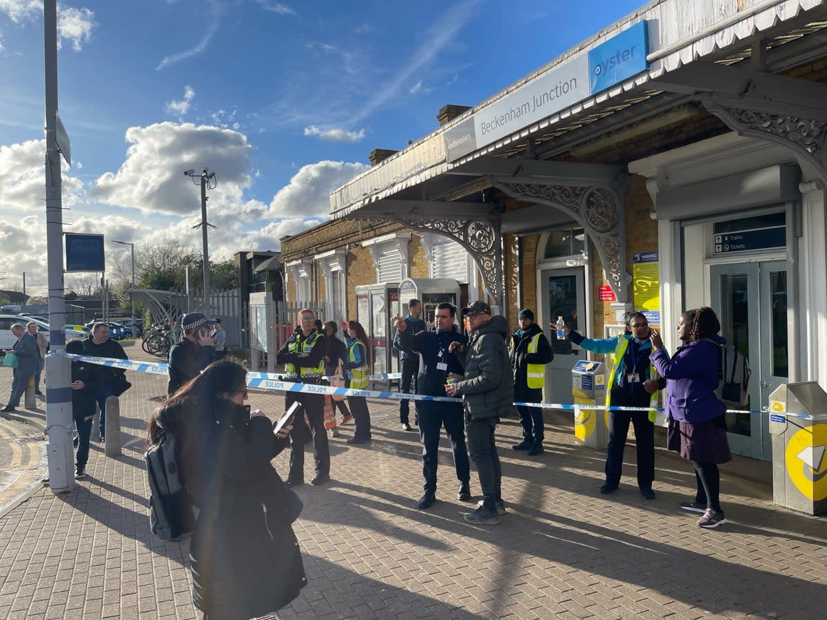 British Transport Police (BTP) said they received reports of two men fighting between Beckenham and Shortlands railway station shortly before 4pm on Wednesday (Euan Ramsay)