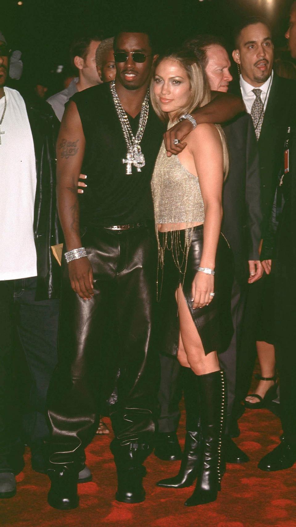 Jennifer Lopez and  P. Diddy at the 1999 MTV Music Video Awards