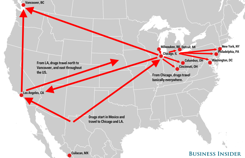 cartel drug map