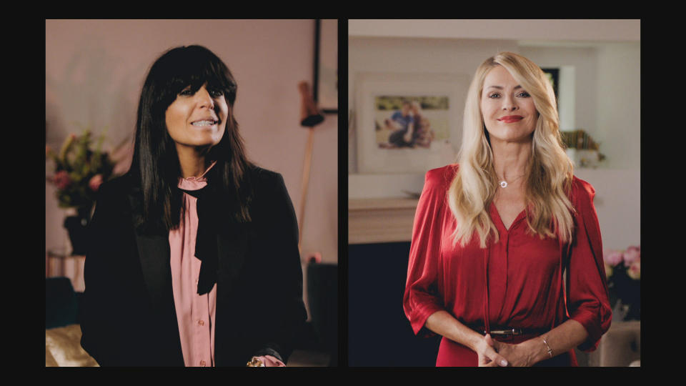 WARNING: Embargoed for publication until 00:00:01 on 15/09/2020 - Programme Name: Strictly The Best Of - TX: 19/09/2020 - Episode: n/a (No. 1) - Picture Shows:  Claudia Winkleman, Tess Daly - (C) BBC - Photographer: screen grab