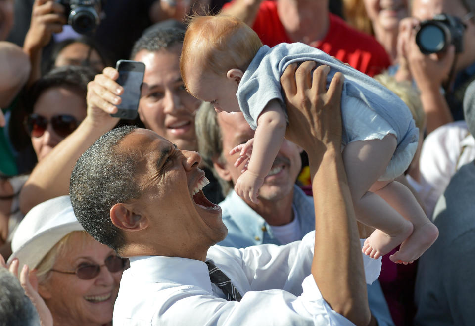 The name Barack rose in popularity once then-Sen. Barack Obama became a national figure, but the number of babies given that name declined throughout much of his presidency. (Photo: JEWEL SAMAD via Getty Images)