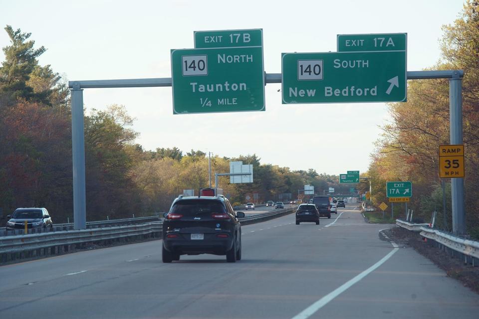 Route 24 northbound at the Route 140 interchange is seen here on Tuesday, May 11, 2021.