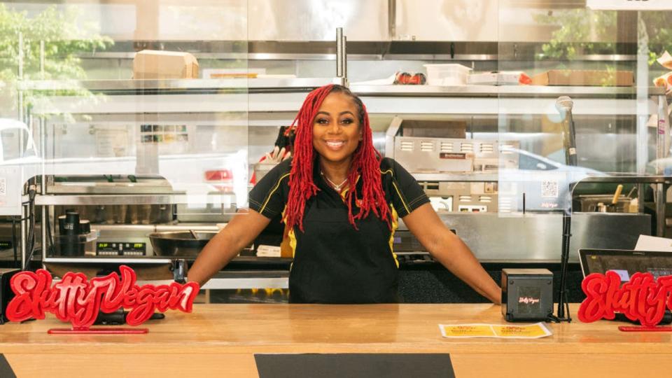 <div>ATLANTA, GA -- APRIL 28: Owner Pinky Cole at one of her many Slutty Vegan locations in Atlanta, Georgia on April 28, 2022. (Photo by Lexi Scott for The Washington Post via Getty Images)</div> <strong>(Getty Images)</strong>