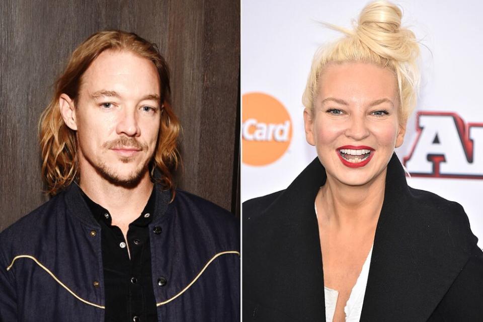 Diplo; Sia | Michael Kovac/Getty Images; Theo Wargo/Getty Images