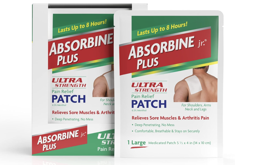18 parches analgésicos Ultra Strength de Absorbine Jr. (Foto: Amazon)