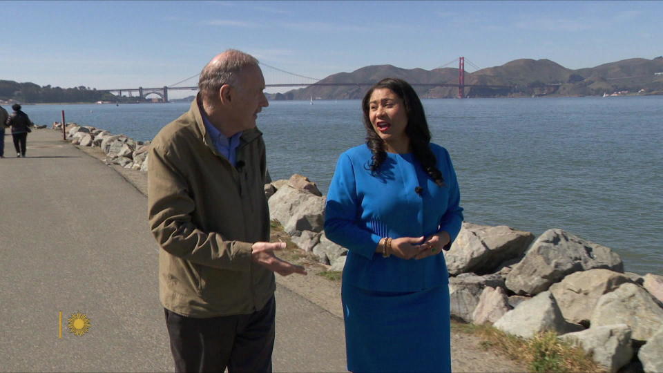 San Francisco Mayor London Breed with correspondent John Blackstone.  / Credit: CBS News