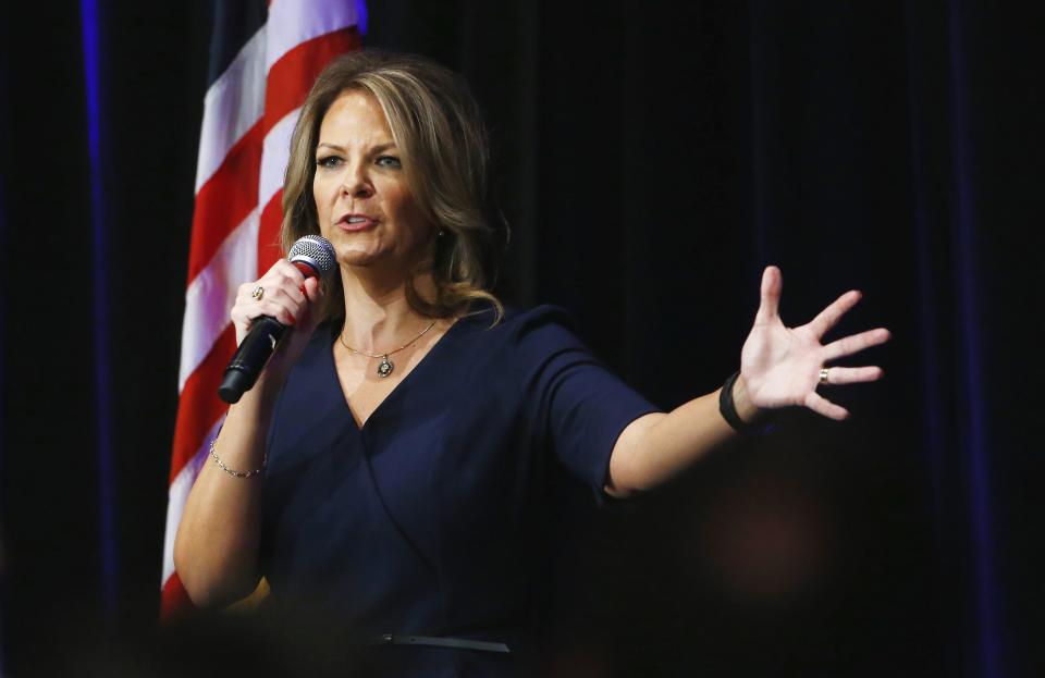 Arizona Senate candidate Kelli Ward speaks at a campaign rally in Scottsdale last year. (Photo: Ross D. Franklin/AP)