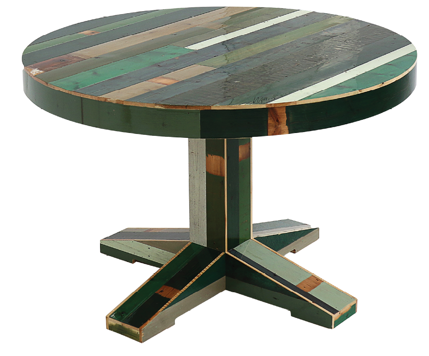 Piet Hein Eek Canteen wood-scrap table; $6,450. thefutureperfect.com.