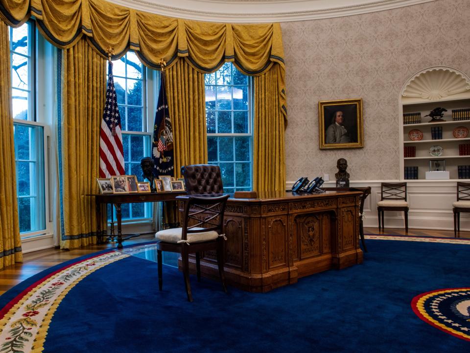 The Resolute Desk in the Oval Office
