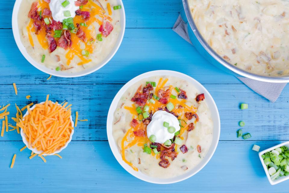 <p>From spicy to creamy, each of these soups feels like comfort in a bowl. And unlike some starter soups, they've got enough protein, veggies, and carbs to actually fill you up. Slurping for more? Check out our <a rel="nofollow noopener" href="https://www.delish.com/cooking/recipe-ideas/g3079/potato-soup/" target="_blank" data-ylk="slk:potato soups;elm:context_link;itc:0;sec:content-canvas" class="link ">potato soups</a> and <a rel="nofollow noopener" href="https://www.delish.com/holiday-recipes/g2987/pumpkin-soup/" target="_blank" data-ylk="slk:pumpkin soups;elm:context_link;itc:0;sec:content-canvas" class="link ">pumpkin soups</a> too.</p>