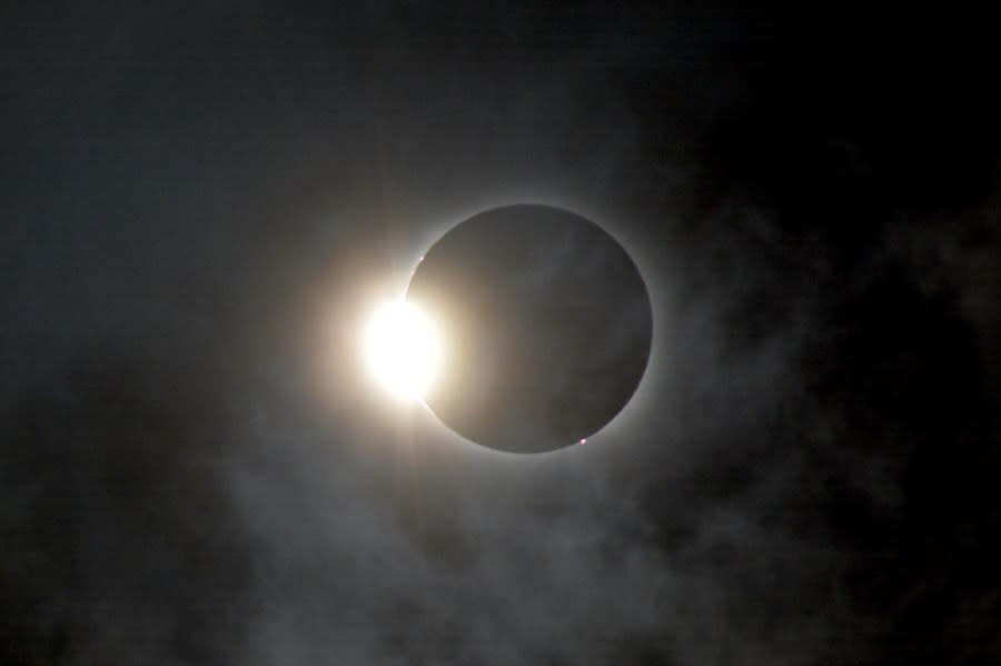 View of the total solar eclipse in Texas April 8, 2024 (KXAN Photo/Kate Winkle)