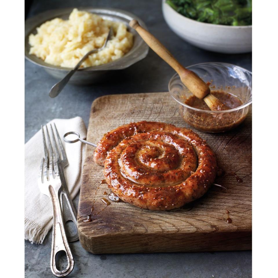 <p>Perfect for a Bonfire night dinner, make this quick and simple recipe even easier by asking your butcher to make your sausage whorls for you.</p><p><strong>Freeze Ahead</strong></p><p><strong>Make the mash ahead and freeze. To reheat, defrost completely, add a splash of milk and heat through. Sausage whorls can be frozen. Defrost fully before cooking according to recipe instructions.</strong></p><p><strong>Recipe: <a href="https://www.goodhousekeeping.com/uk/food/recipes/a549823/catherine-wheel-sausages-with-celeriac-and-apple-mash/" rel="nofollow noopener" target="_blank" data-ylk="slk:Catherine Wheel Sausages with Celeriac and Apple Mash;elm:context_link;itc:0" class="link ">Catherine Wheel Sausages with Celeriac and Apple Mash</a></strong></p>