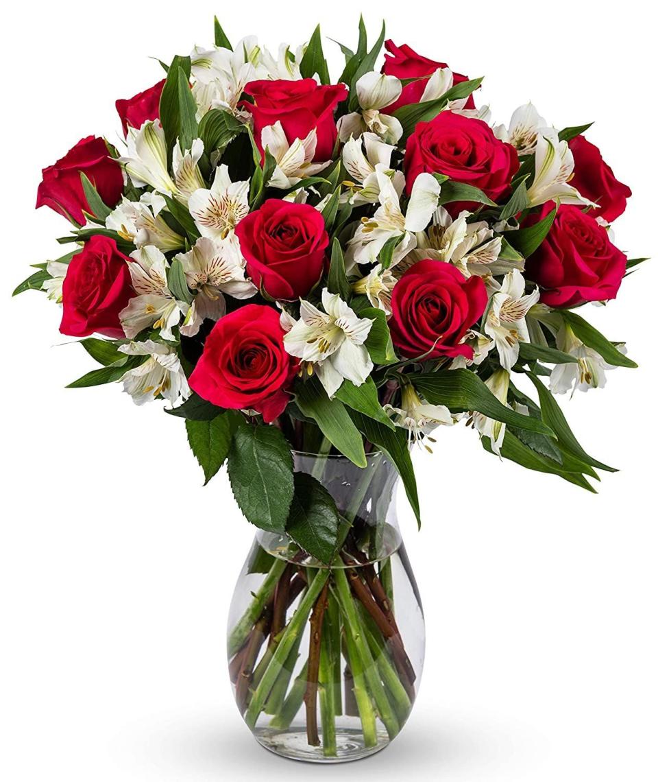 1) Signature Roses and Alstroemeria