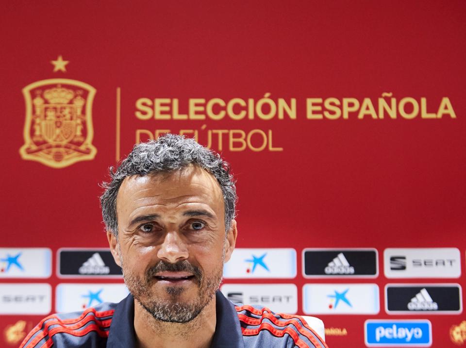 Luis Enrique addressing the press: Getty