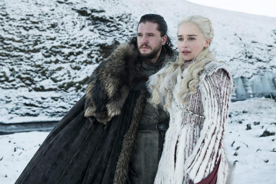 The almost happy couple: Kit Harrington as Jon Snow and Emilia Clarke as Daenerys Targaryen (Sky Atlantic / HBO)