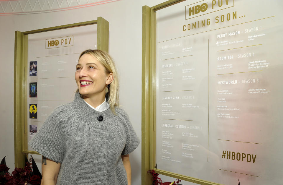 WEST HOLLYWOOD, CALIFORNIA - DECEMBER 10:  Mandi Dillin attends the HBO POV "That's a Wrap" Celebration on December 10, 2019 in West Hollywood, California. (Photo by John Sciulli/Getty Images for HBO)