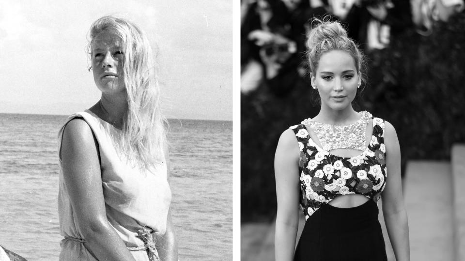 Famous Doppelgangers: Jennifer Lawrence and Young Helen Mirren (Getty/Ronald Grant Archive)