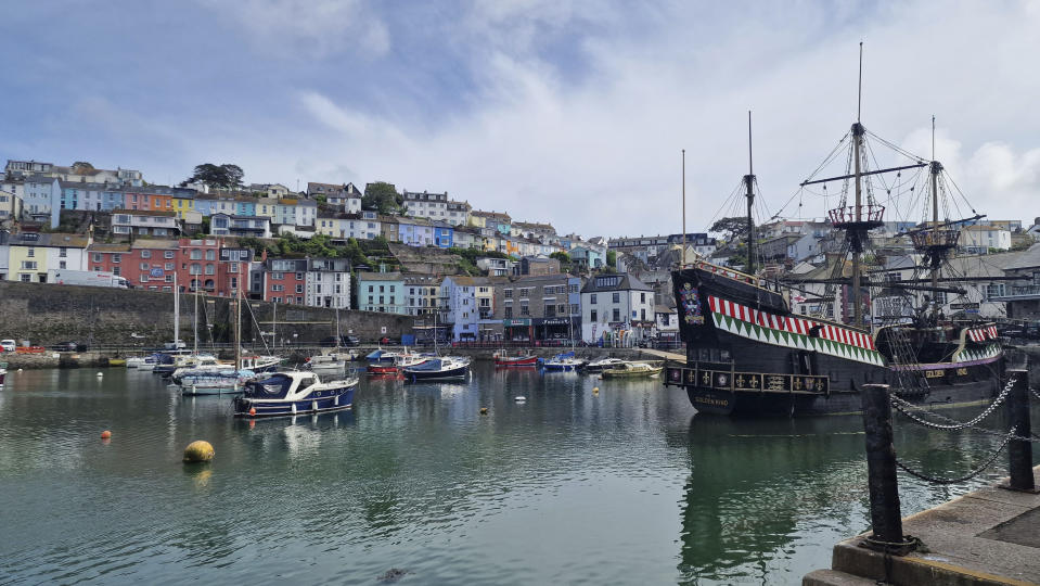 A general view of Brixham Harbour, in Brixham, Devon, Friday May 17, 2024. Around 16,000 homes and businesses in the Brixham area of Devon were told to boil water after cryptosporidium, a microscopic parasite that causes diarrhea, was found in the water. At least 46 cases of cryptosporidiosis have been confirmed and more than 100 other people have reported similar symptoms, the U.K. Health Security Agency said. Cases can last more than two weeks. (Piers Mucklejohn/PA via AP)
